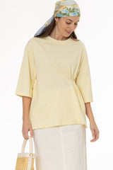 Yellow Side Cinched T-Shirt