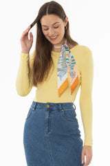 Yellow Solid Long Sleeve T-Shirt