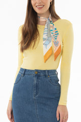 Yellow Solid Long Sleeve T-Shirt