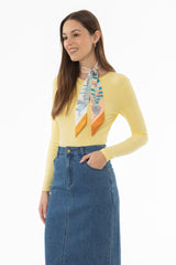 Yellow Solid Long Sleeve T-Shirt