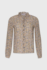 Floral Printed Ruffle Blouse
