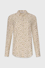 Brown Floral Printed Blouse