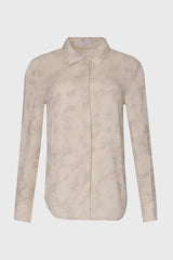 Cream Brushed Satin Blouse