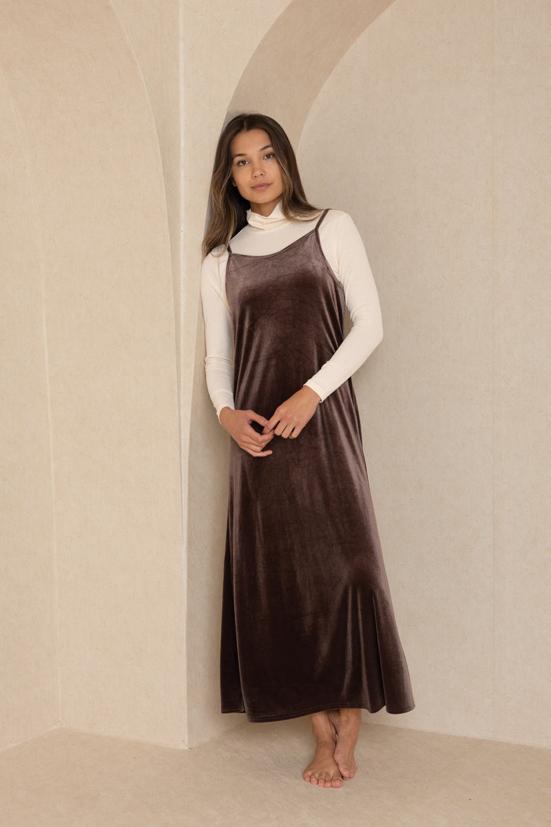 Brown Velour Slip Jumper