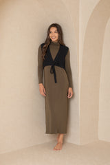 Black Front Tie Knit Vest