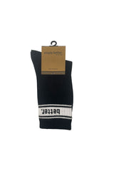 Black Simply Better Socks Final Sale