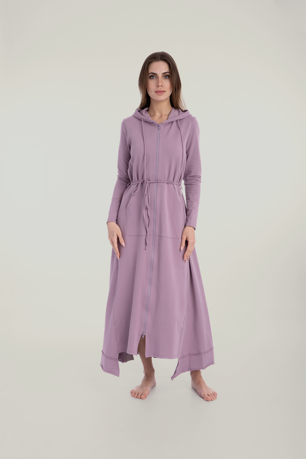 Lavender Maxi Sweatshirt Dress